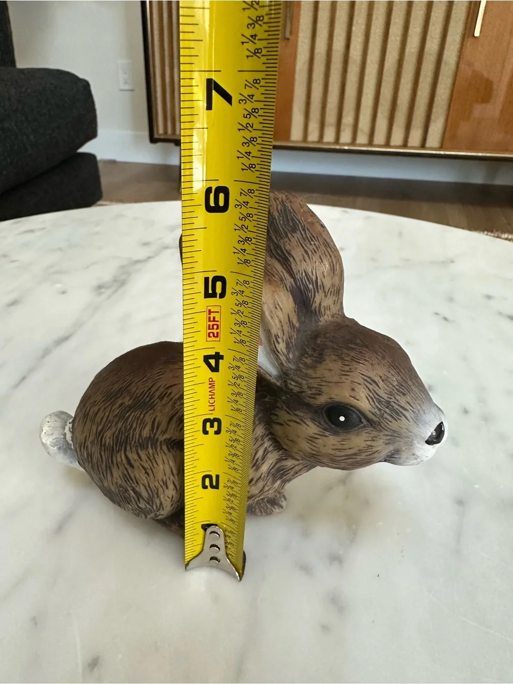 1989 Artline model 6018 brown baby bunny rabbit resin garden Blow Mold